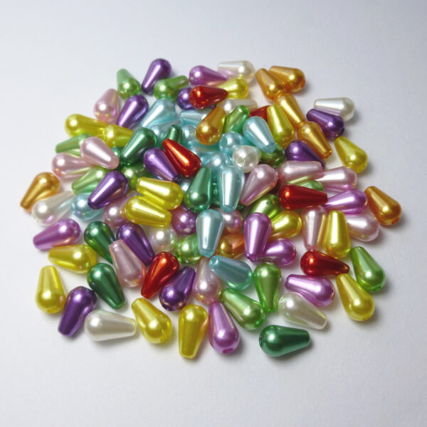 78492_koralek-plastovy-tvar-hruska-velikost-10×6-mm-barva-imitace-vosk-mix