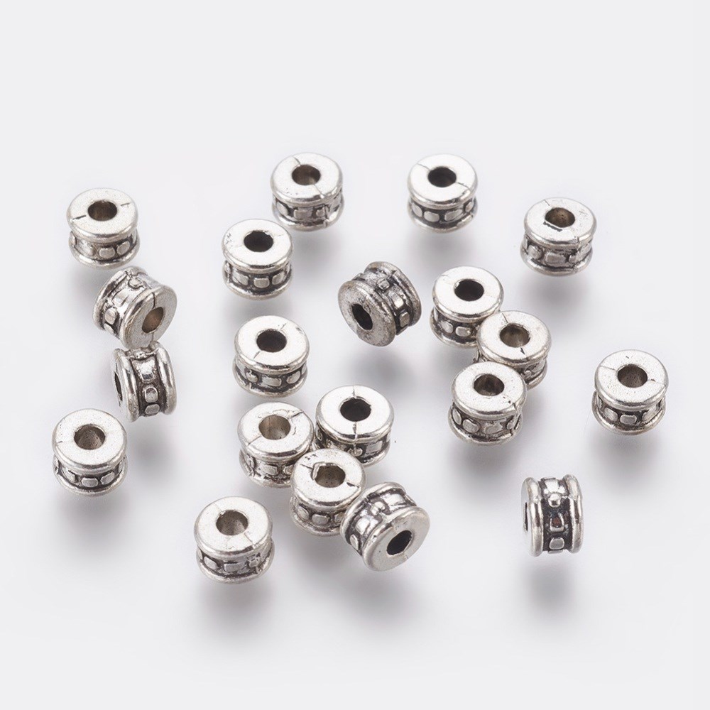 78501_kovovy-koralek-velikost-4x6-mm-barva-starostribro 78501 kovovy koralek velikost 4x6 mm barva starostribro